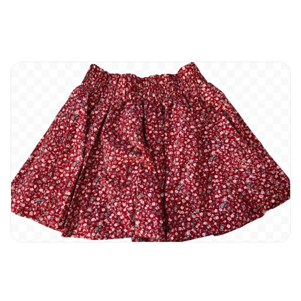 Clef De Sol Japanese Brand Floral Circle Elastic Waist Lined Mini Skirt Size M